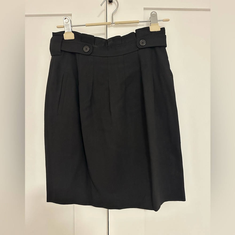 BCBG MaxAzria Black Pencil Skirt with Pleats